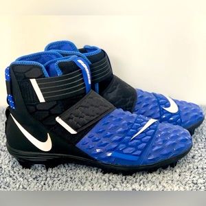 New Nike Mens Force Savage Elite 2 Football Cleats Blue/Black Sz 16